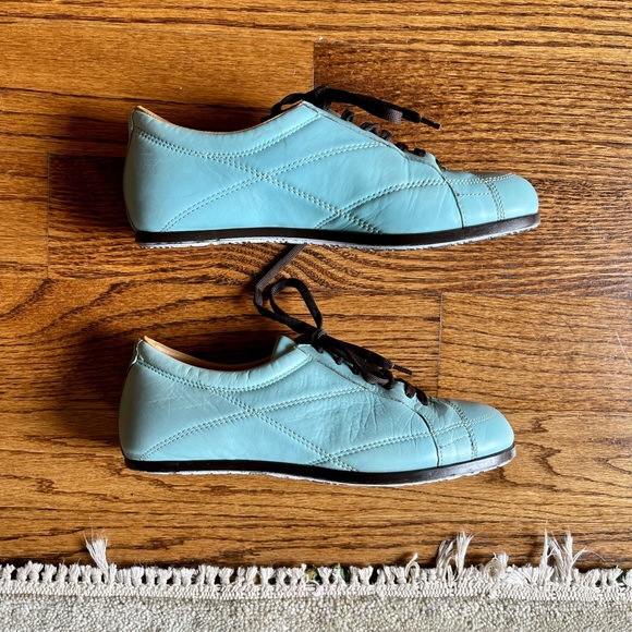 Bally Flavia Leather Sneakers, Turquoise, 7 - Picture 2 of 9
